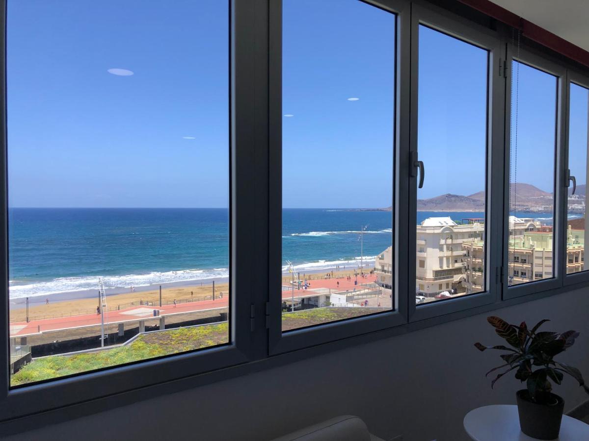 Vistas Mar Playa Las Canteras Primera Linea Wifi Las Palmas de Gran Canária Exterior foto